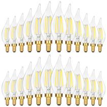 Lâmpadas LED de candelabro GoBright Dimmable E12 4W 5000K, pacote com 24 Lâmpadas LED de candelabro GoBright Dimmable E12 4W 5000K, pacote com 24