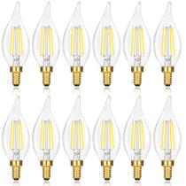 Lâmpadas LED de candelabro GoBright Dimmable E12 6W 5000K, pacote com 12