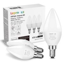 Lâmpadas LED de candelabro Lepro E12 5,5 W 2700 K branco quente