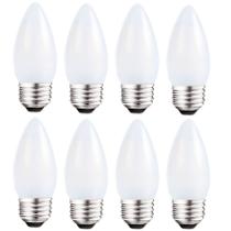 Lâmpadas LED de candelabro Sunaiony E26 2W 3000K, pacote com 8 Lâmpadas LED de candelabro Sunaiony E26 2W 3000K, pacote com 8