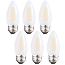 Lâmpadas LED de candelabro Sunaiony reguláveis 4W, pacote com 6 Lâmpadas LED de candelabro Sunaiony reguláveis 4W, pacote com 6