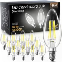 Lâmpadas LED de candelabro TJOY reguláveis 4,5 W (pacote com 12) 5000 K