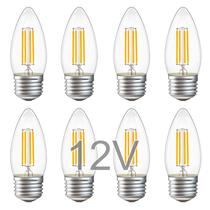 Lâmpadas LED de candelabro TOKCON 12V 4W E26, pacote com 8