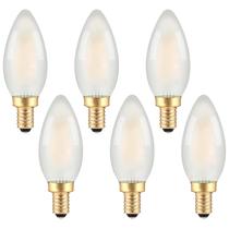 Lâmpadas LED de candelabro TOKCON Frosted E12 2W, pacote com 6 Lâmpadas LED de candelabro TOKCON Frosted E12 2W, pacote com 6