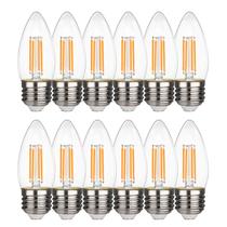 Lâmpadas LED de candelabro YIMILITE B11 E26 4,5 W 2700 K 450 lm, pacote com 12