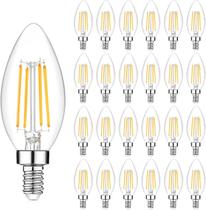 Lâmpadas LED de candelabro Yochoice 4W 2700K 450lm E12, pacote com 24 Lâmpadas LED de candelabro Yochoice 4W 2700K 450lm E12, pacote com 24