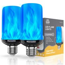 Lâmpadas LED de chama Morsatie Upgraded Flame 3W E26 Blue