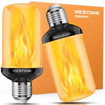 Lâmpadas LED de chama Vicstone 4-Mode E26 27 Fire, pacote com 2