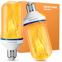 Lâmpadas LED de chama Vicstone 4 modos E26 Fire Bulb, pacote com 2