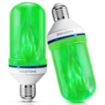 Lâmpadas LED de chama Vicstone 4 modos E26 Fire Bulb, pacote com 2