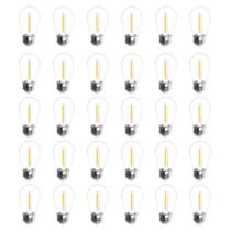 Lâmpadas LED de corda Jslinter, pacote com 30 unidades, 1W E26 2200K, branco quente Lâmpadas LED de corda Jslinter, pacote com 30 unidades, 1W E26 2200K, branco quente