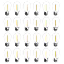 Lâmpadas LED de corda Jslinter S14 1W 2200L, pacote com 24 unidades, 110 V Lâmpadas LED de corda Jslinter S14 1W 2200L, pacote com 24 unidades, 110 V