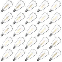 Lâmpadas LED de corda VISTERLITE ST38, 1,5 polegadas, pacote com 25, branco quente Lâmpadas LED de corda VISTERLITE ST38, 1,5 polegadas, pacote com 25, branco quente
