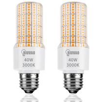 Lâmpadas LED de milho RIUVAO 40W 5000lm 3000K E26/E27, pacote com 2 Lâmpadas LED de milho RIUVAO 40W 5000lm 3000K E26/E27, pacote com 2