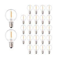 Lâmpadas LED de reposição ChyParty G40 E12 Candelabra, pacote com 25 Lâmpadas LED de reposição ChyParty G40 E12 Candelabra, pacote com 25