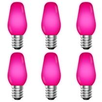Lâmpadas LED de substituição LUXRITE C7 Pink 0,5 W (pacote com 6)