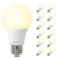 Lâmpadas LED DEGNJU Soft White 2700K 8,5 W 800 lm E26, pacote com 12