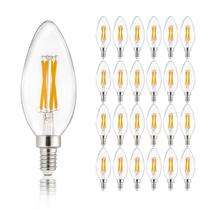 Lâmpadas LED Depuley E12 4W 2700K 500lm C35 Clear, pacote com 24