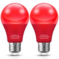 Lâmpadas LED DoresShop Red A19 de 9 W (equivalente a 60 W), pacote com 2 Lâmpadas LED DoresShop Red A19 de 9 W (equivalente a 60 W), pacote com 2