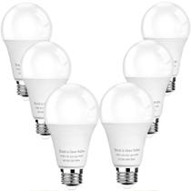 Lâmpadas LED Dusk to Dawn, pacote com 6 lâmpadas 1100LM 3000K E26