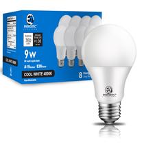 Lâmpadas LED E ENERGETIC LIGHTING 9W 760LM 4000K E26, pacote com 8