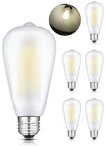 Lâmpadas LED Edison CrLight ST64 8W 4200K Daylight E26, pacote com 6 Lâmpadas LED Edison CrLight ST64 8W 4200K Daylight E26, pacote com 6