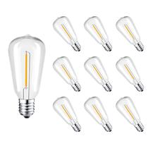 Lâmpadas LED Edison Filltown ST38 0,6 W E12 2700K, pacote com 10 Lâmpadas LED Edison Filltown ST38 0,6 W E12 2700K, pacote com 10