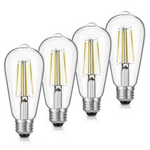 Lâmpadas LED Edison Gozelux 6W 750lm 5000K E26 ST19, pacote com 4