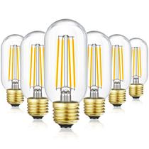 Lâmpadas LED Edison LVYE T45 8W 800LM 3000K E26, pacote com 6 Lâmpadas LED Edison LVYE T45 8W 800LM 3000K E26, pacote com 6