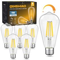 Lâmpadas LED Edison Qingmiao reguláveis de 9 W (equivalente a 80 W) 1100 lm 3000 K Lâmpadas LED Edison Qingmiao reguláveis de 9 W (equivalente a 80 W) 1100 lm 3000 K