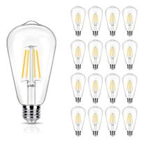 Lâmpadas LED Edison WinSaled 4W 2700K 450LM E26, pacote com 16 unidades ST19