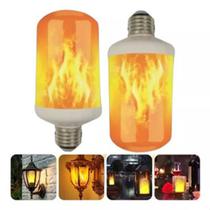 Lâmpadas Led Efeito Fogo Chama 4w Bivolt Flame 1800k E27 3 Modos