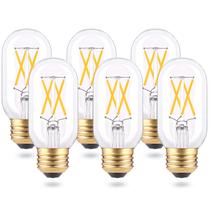 Lâmpadas LED EQ Lighting Dimmable E26 4W 3000K T45/T14, pacote com 6