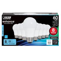 Lâmpadas LED Feit Electric A19 9W 800lm 5000K reguláveis com 8 unidades Lâmpadas LED Feit Electric A19 9W 800lm 5000K reguláveis com 8 unidades