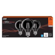 Lâmpadas LED Feit Electric G25 E26 Soft White 40W, pacote com 3
