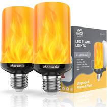 Lâmpadas LED Flame Morsatie Upgraded Flame 3W E26, pacote com 2
