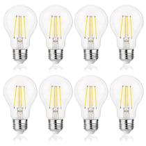 Lâmpadas LED FLSNT reguláveis A19 7W 800Lm 5000K E26, pacote com 8