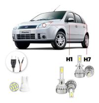 Lampadas Led Ford Fiesta 2007 A 2010 H1 H7 20000lm
