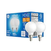 Lâmpadas LED GE Refresh 40W Daylight G16.5 Globe, pacote com 2 Lâmpadas LED GE Refresh 40W Daylight G16.5 Globe, pacote com 2