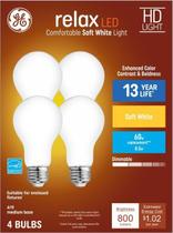 Lâmpadas LED GE Relax 60W equivalentes a 800 lm, pacote com 4