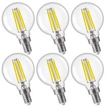 Lâmpadas LED Globe Candelabra FLSNT 5,5 W 550 LM 5000 K, pacote com 6 Lâmpadas LED Globe Candelabra FLSNT 5,5 W 550 LM 5000 K, pacote com 6