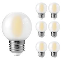Lâmpadas LED Globe Decoaui E26 G16.5 6W 4000K reguláveis, pacote com 6 Lâmpadas LED Globe Decoaui E26 G16.5 6W 4000K reguláveis, pacote com 6