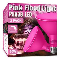 Lâmpadas LED Gonhom PAR38 rosa 20W (pacote com 2)