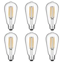 Lâmpadas LED Gozelux Vintage Edison 6W 2700K E26 reguláveis, pacote com 6