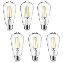 Lâmpadas LED Gozelux Vintage Edison 6W 4000K E26 reguláveis, pacote com 6
