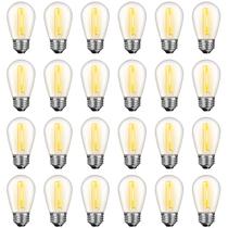 Lâmpadas LED GVVoohome S14 1W 2200K reguláveis, pacote com 24 Lâmpadas LED GVVoohome S14 1W 2200K reguláveis, pacote com 24