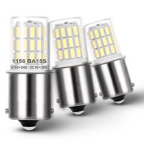 Lâmpadas LED Heifymi BA15S 12V 1156 1141 1003 6000K 3W, pacote com 3 Lâmpadas LED Heifymi BA15S 12V 1156 1141 1003 6000K 3W, pacote com 3
