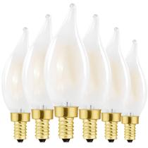 Lâmpadas LED HOMOSUM Chandelier 4W 400LM 4000K E12 reguláveis, pacote com 6 Lâmpadas LED HOMOSUM Chandelier 4W 400LM 4000K E12 reguláveis, pacote com 6