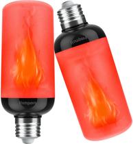 Lâmpadas LED Hompavo Gen2 3W E26 Flickering, pacote com 2 Lâmpadas LED Hompavo Gen2 3W E26 Flickering, pacote com 2