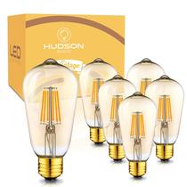 Lâmpadas LED HUDSON BULB CO. Vintage Edison 6W E26/E27 2700K com 6 unidades Lâmpadas LED HUDSON BULB CO. Vintage Edison 6W E26/E27 2700K com 6 unidades